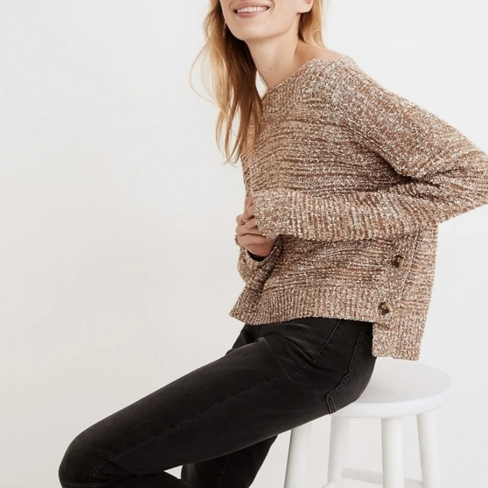 Madewell Boatneck Side Button Sweater Size Small{bx8}